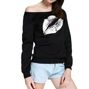 MAGICMK kiss print off shoulder top